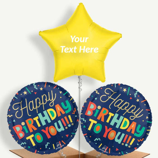 Personalisable Happy Birthday to You Helium Balloons | Party Save Smile