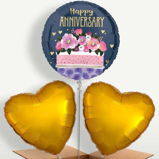 Happy Anniversary Cake Balloons in a Bunch | Party Save Smile