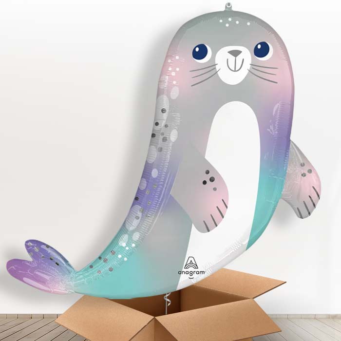 Giant Seal Shaped Helium Balloon in a Box - Giant Balloon | Party Save Smile