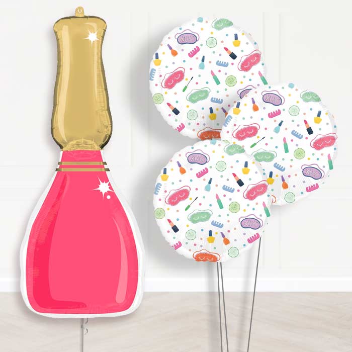 Nail Polish Bottle Balloon Bouquet Delivery - 1 x Giant Balloon with Themed Bouquet | Party Save Smile