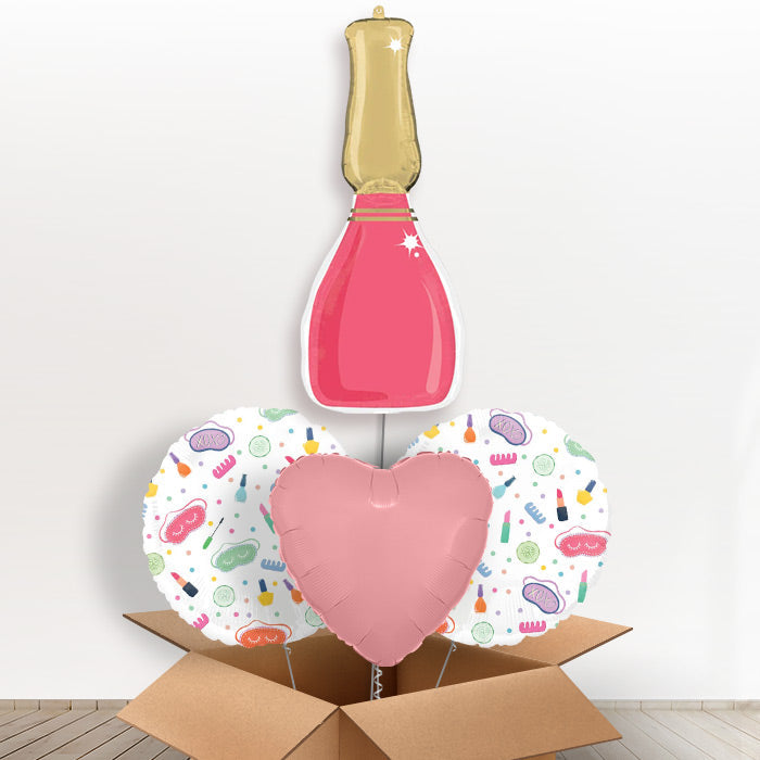Nail Polish Bottle Helium Balloon in a Box-1 x Giant Balloon and 2 Themed Balloons and 1 Plain Balloon 
