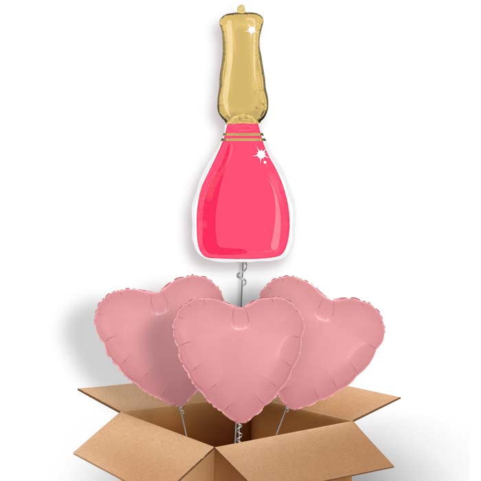 Nail Polish Bottle Helium Balloon in a Box - with 3 Plain Balloons | Party Save Smile