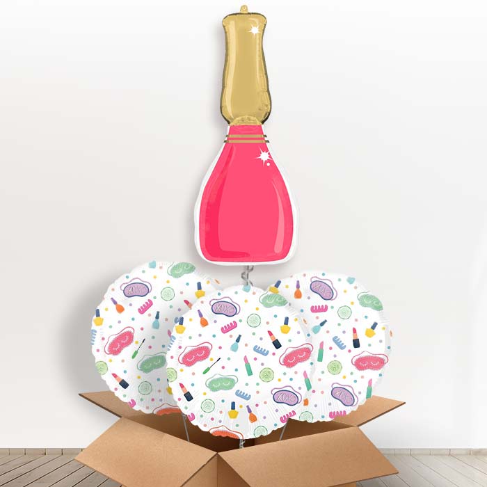Nail Polish Bottle Helium Balloon in a Box - with 3 Themed Balloons | Party Save Smile