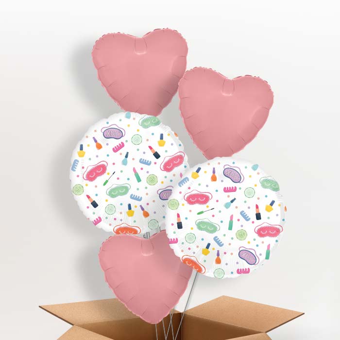Make Up Helium Balloon in a Box: Pamper Party Balloons - 5 Balloons | Party Save Smile