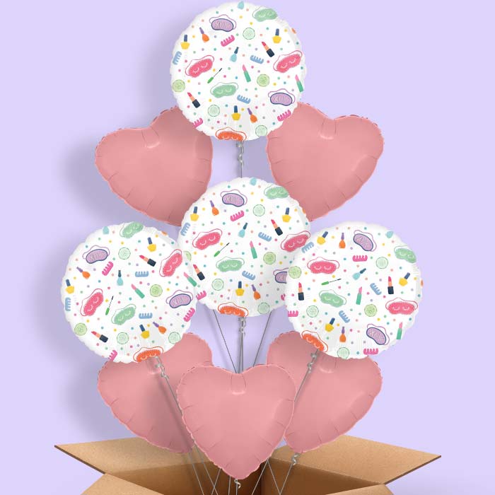 Make Up Helium Balloon in a Box: Pamper Party Balloons - 9 Balloons | Party Save Smile