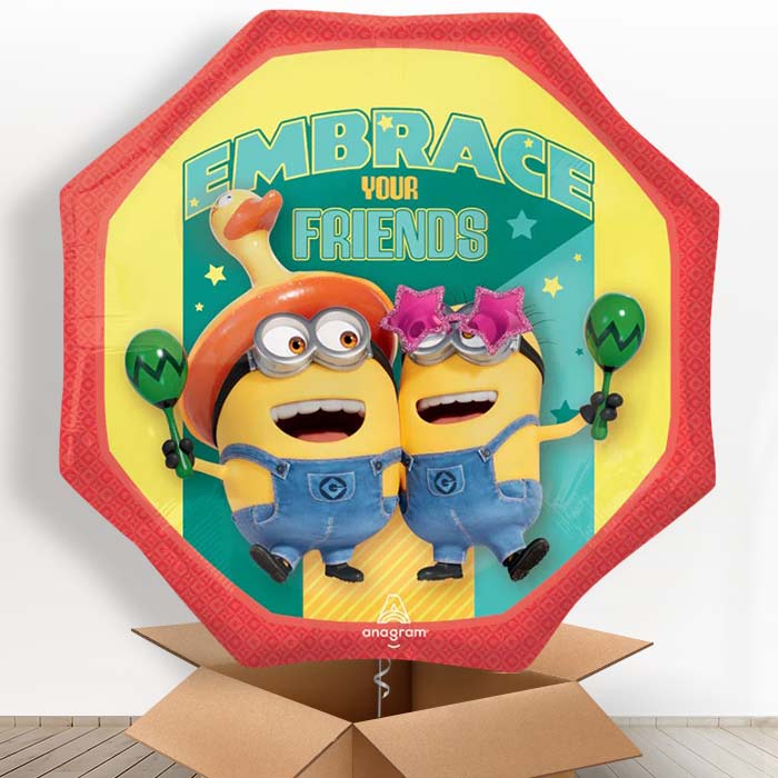 Despicable Me 4 Embrace Your Friends Helium Balloon in a Box - 1 x Giant Balloon | Party Save Smile