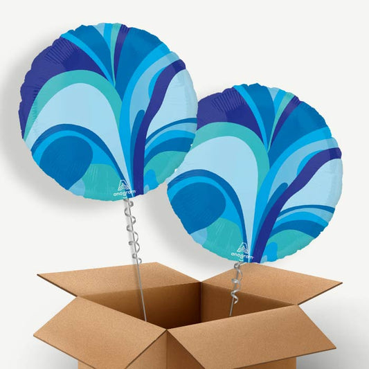 Blue Marble Round Helium Balloon Two | Party Save Smile
