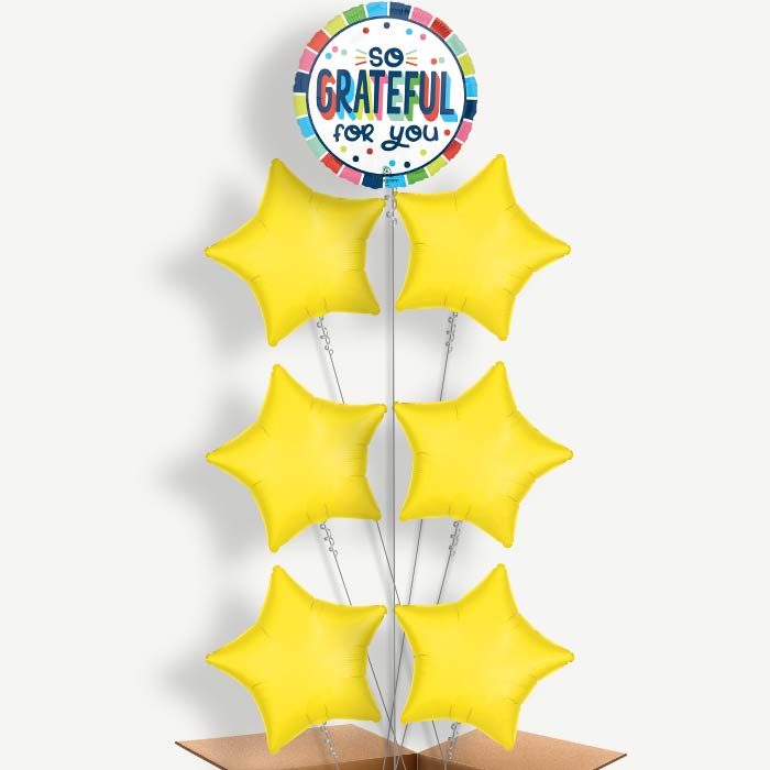 So Grateful for You Helium Balloon Arrangement | Party Save Smile