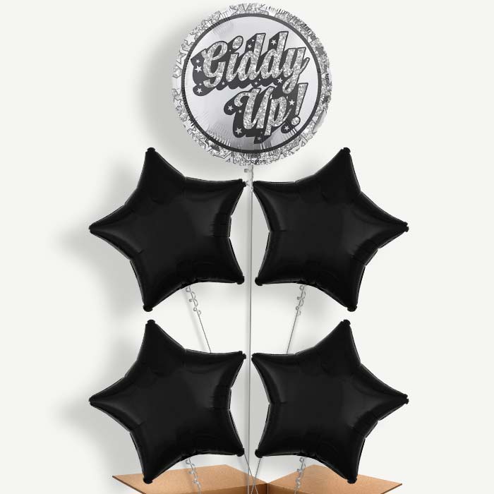 Disco Western Giddy Up Helium Cluster Balloons | Party Save Smile