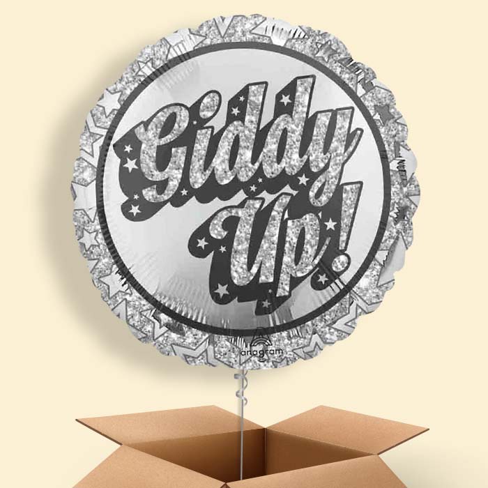 Disco Western Giddy Up Helium Balloon in a Box - 1 Balloon | Party Save Smile