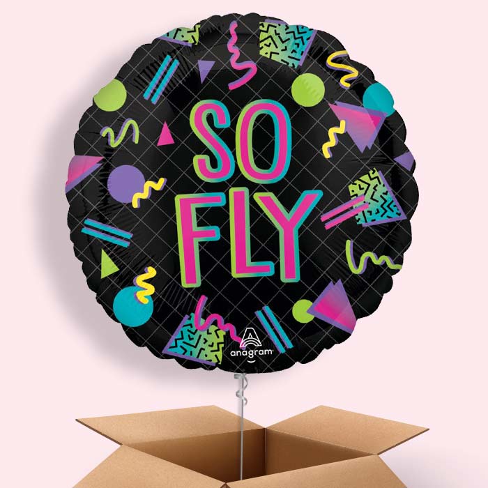 90s Party So Fly Helium Balloon in a Box - 1 Balloon | Party Save Smile