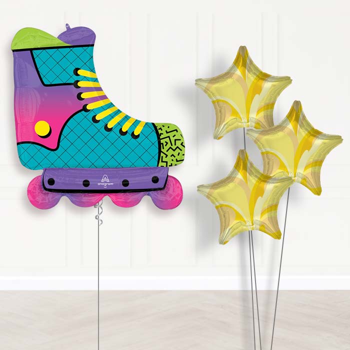 Roller Skate Balloon Bouquet Delivery - 1 x Giant Balloon with Plain Bouquet | Party Save Smile