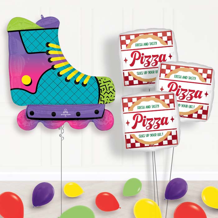 Roller Skate Balloon Bouquet Delivery - 1 x Giant Balloon with Themed Bouquet and Latex | Party Save Smile