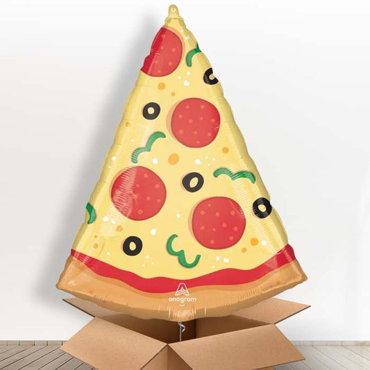 Pizza Slice Helium Balloon in a Box - 1 x Giant Balloon | Party Save Smile