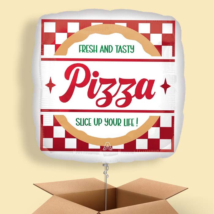 Pizza Party Helium Balloon in a Box - 1 Balloon | Party Save Smile