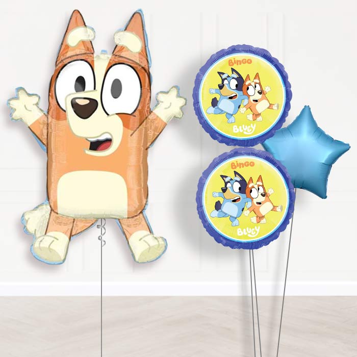 Giant Bingo Shaped Balloon Bouquet Delivery-Giant Balloon + 2 Themed Balloons + 1 Plain Balloon 