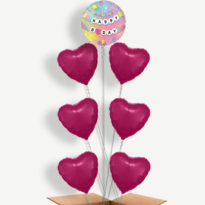 Best Friend Happy Birthday Helium Balloon Arrangement | Party Save Smile