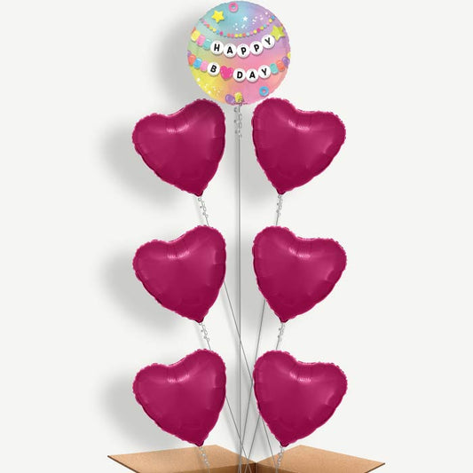 Best Friend Happy Birthday Helium Balloon Arrangement | Party Save Smile