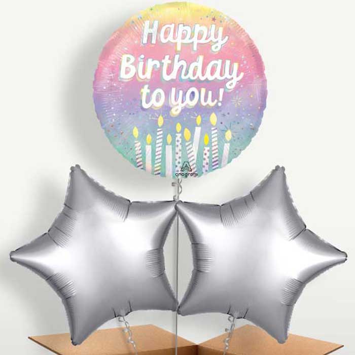 Birthday Cake Candles Happy Birthday To You Bunch of Balloons | Party Save Smile