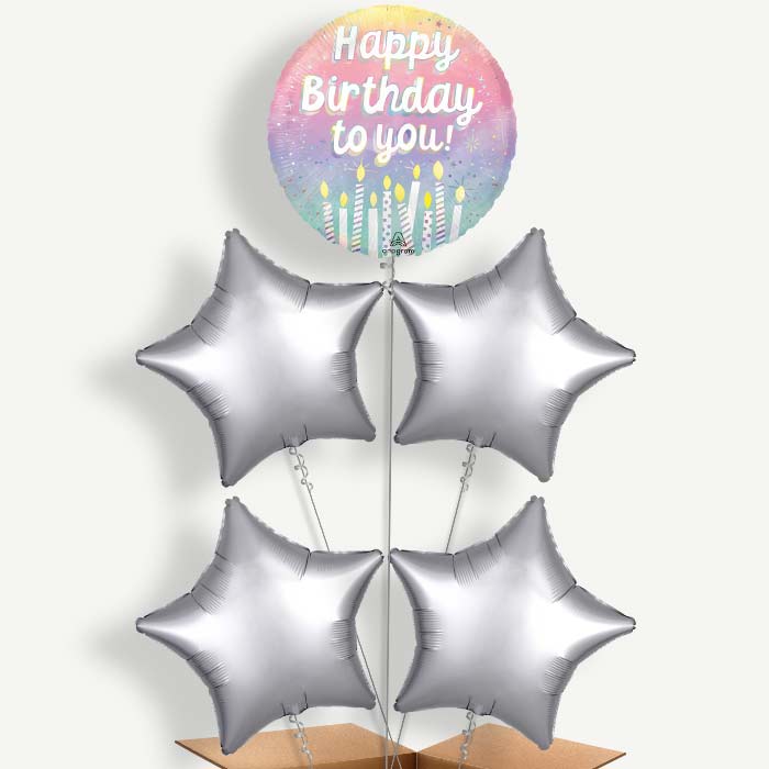 Birthday Cake Candles Happy Birthday To You Balloon Cluster | Party Save Smile