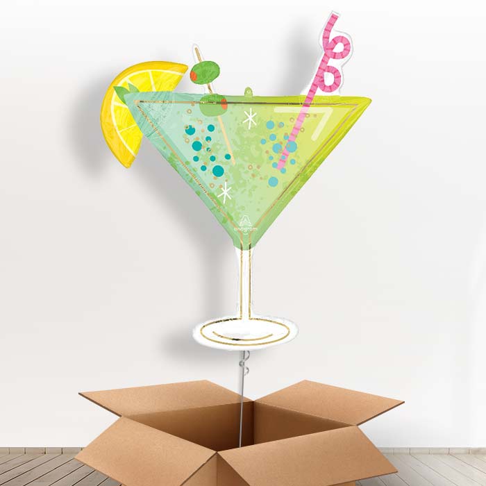 Cocktail Surprise Helium Balloon in a Box - 1 x Giant Balloon | Party Save Smile
