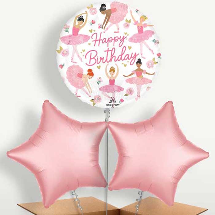 Ballerina Girl Happy Birthday Bunch of Balloons | Party Save Smile