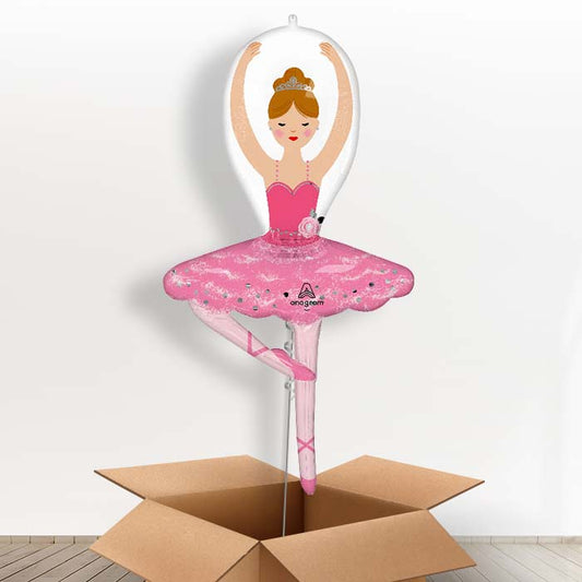 Ballet Girl Helium Balloon in a Box - 1 x Giant Balloon | Party Save Smile
