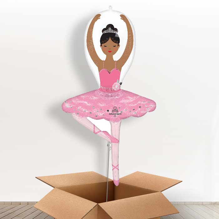 Ballerina Girl Helium Balloon in a Box - 1 x Giant Balloon | Party Save Smile