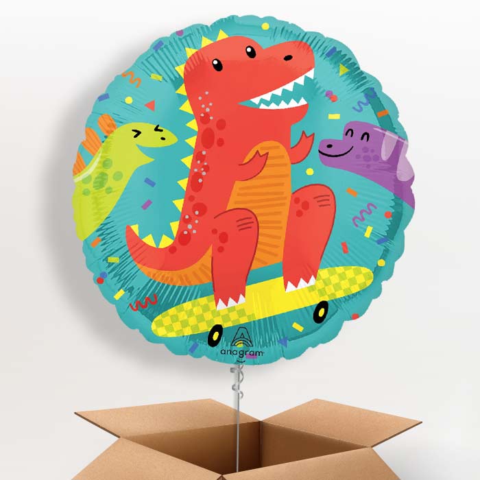 Cool Dinosaurs Helium Balloon in a Box - 1 Balloon | Party Save Smile