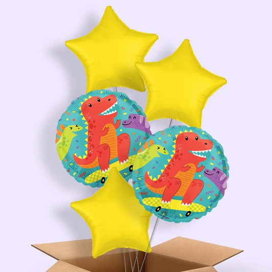 Cool Dinosaurs Helium Balloon in a Box - 5 Balloons | Party Save Smile
