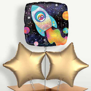 Outer Space Rocket Bunch of Balloons (Trio)