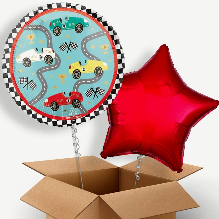 Race Cars Helium Balloon Two | Party Save Smile