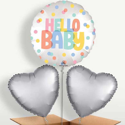 Polka Dot Hello Baby Bunch of Balloons | Party Save Smile