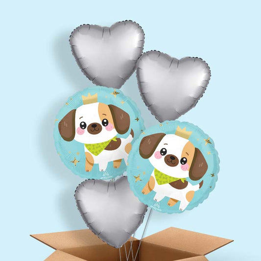 Kawaii Puppy Helium Balloon in a Box | Party Save Smile -5 Balloons