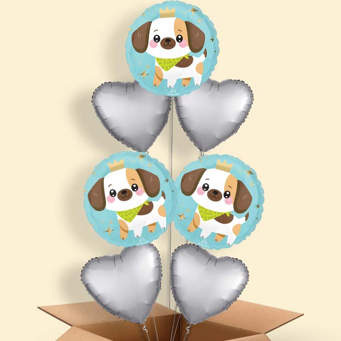 Kawaii Puppy Helium Balloon in a Box | Party Save Smile -7 Balloons