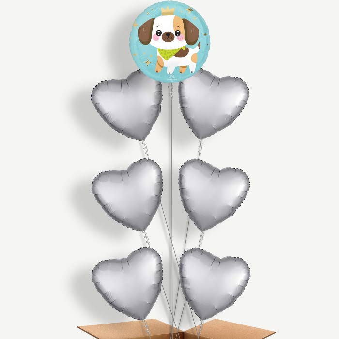 Kawaii Puppy Balloon Arrangement Inflated with Helium | Party Save Smile