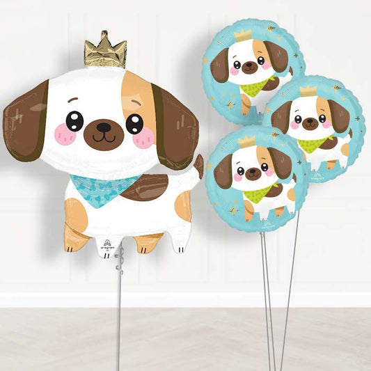 Kawaii Puppy Balloon Bouquet Delivery - 1 x Giant Balloon with Themed Bouquet | Party Save Smile