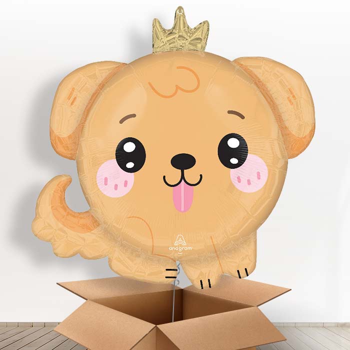Kawaii Puppy Supershape Helium Balloon in a Box - 1 x Supershape Balloon | Party Save Smile