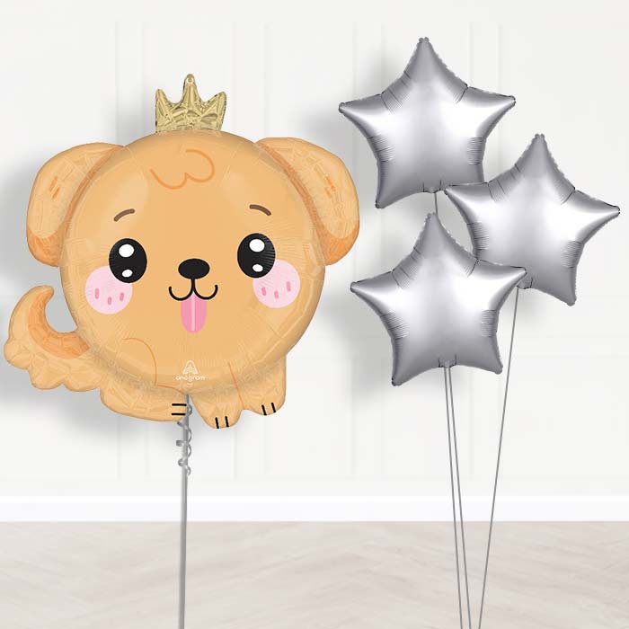 Kawaii Puppy Helium Balloon Bouquet Delivery