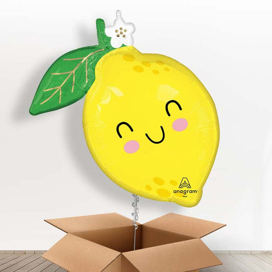Lemon Helium Balloon in a Box - 1 x Giant Balloon | Party Save Smile