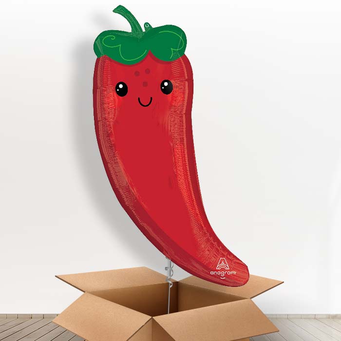 Chili Pepper Helium Balloon in a Box - 1 x Giant Balloon | Party Save Smile