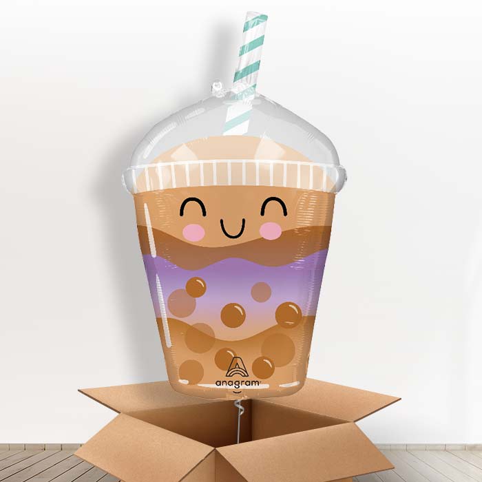 Boba Tea Helium Balloon in a Box - 1 x Giant Balloon | Party Save Smile