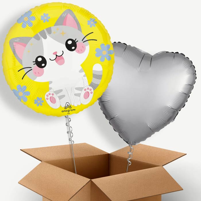 Kawaii Kitten Helium Balloon Two | Party Save Smile