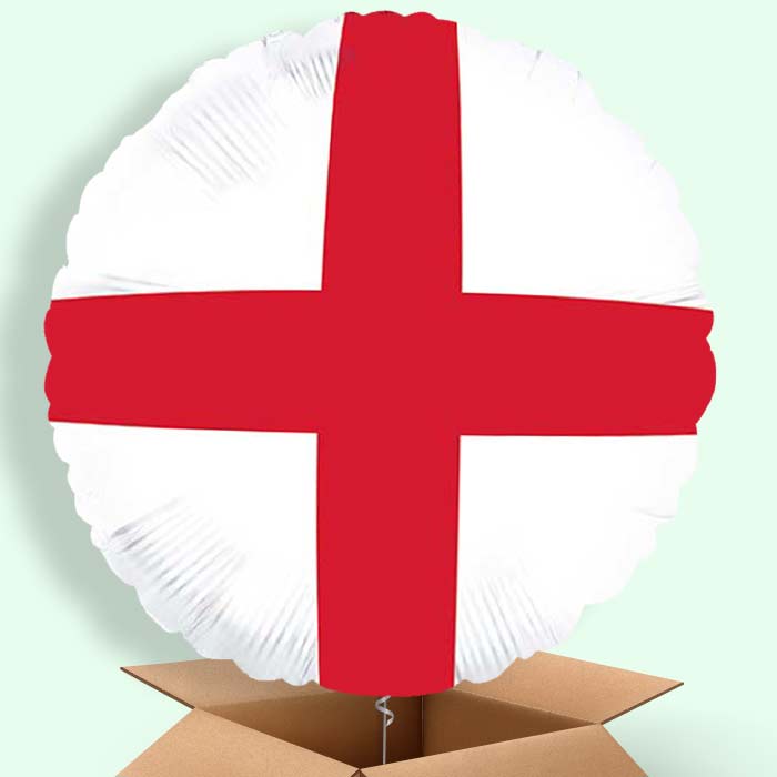 England Cross of St George Helium Balloons Delivered - 1 Balloon | Party Save Smile