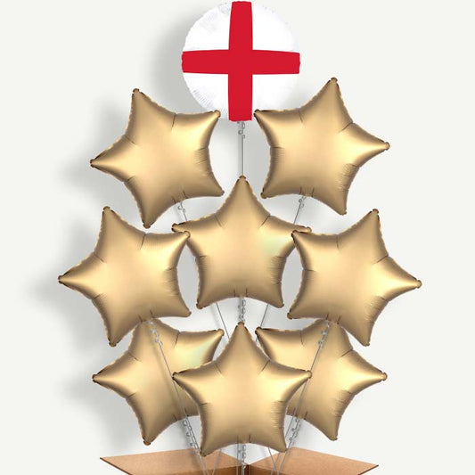 England Cross of St George 9 Helium Balloon Bundle | Party Save Smile