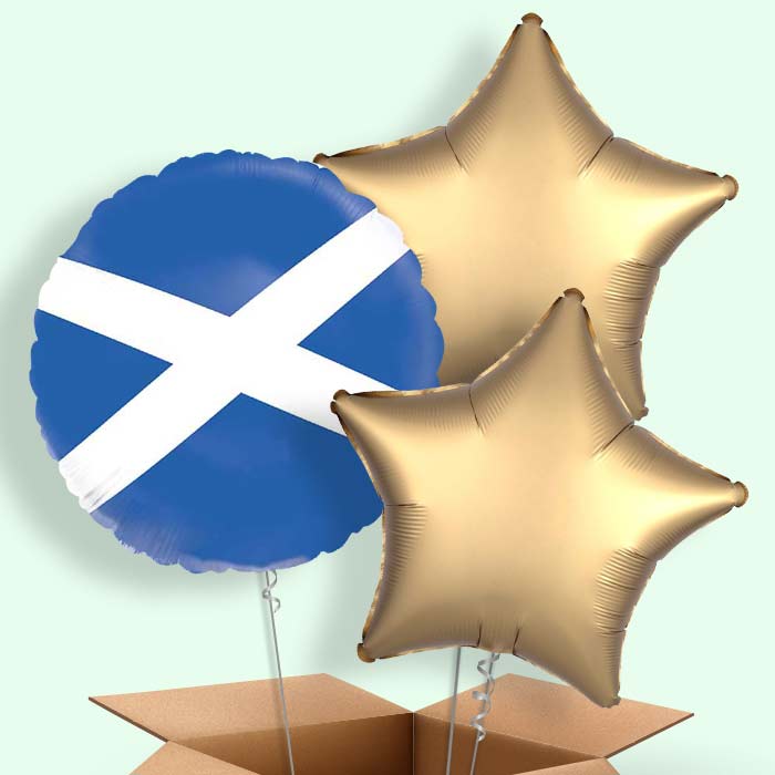 Scotland Flag Helium Balloons Delivered - 3 Balloons | Party Save Smile
