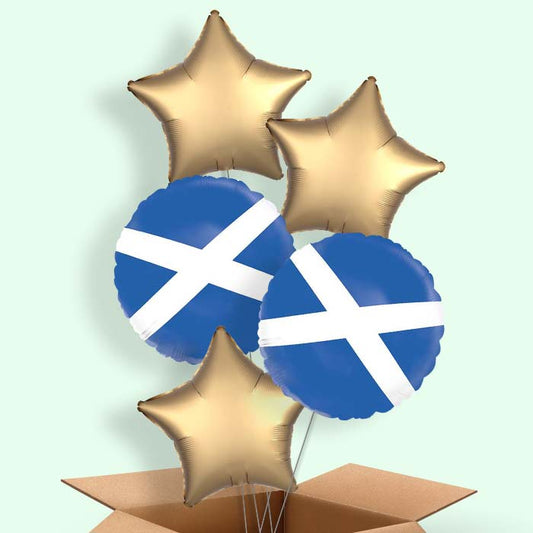 Scotland Flag Helium Balloons Delivered - 5 Balloons | Party Save Smile