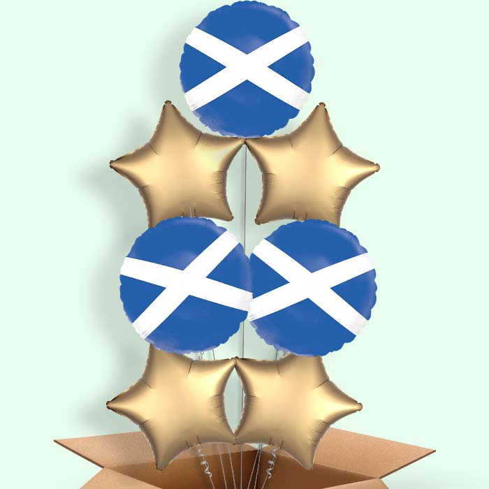 Scotland Flag Helium Balloons Delivered - 7 Balloons | Party Save Smile