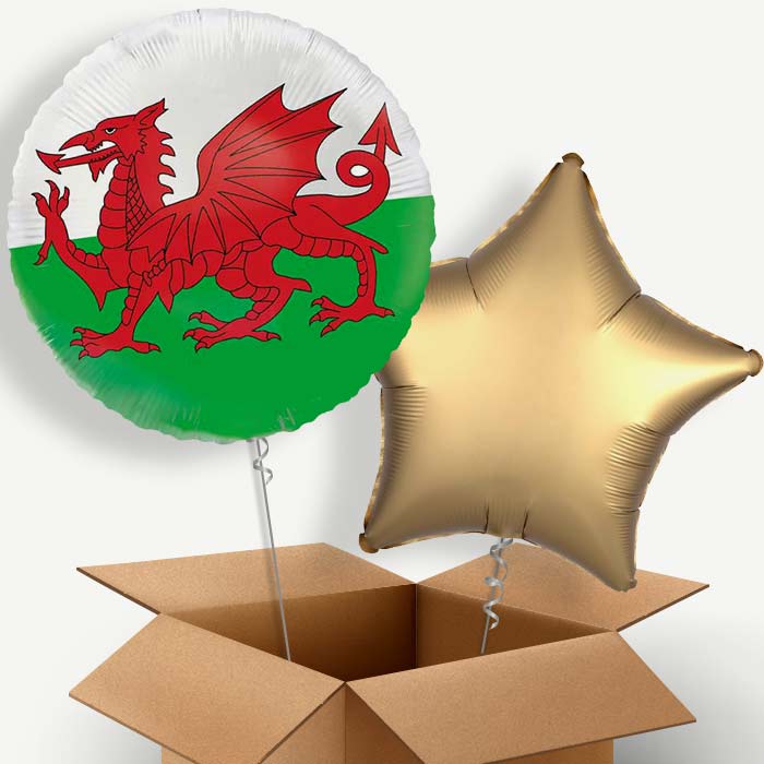 Wales Flag Helium Balloon Two | Party Save Smile