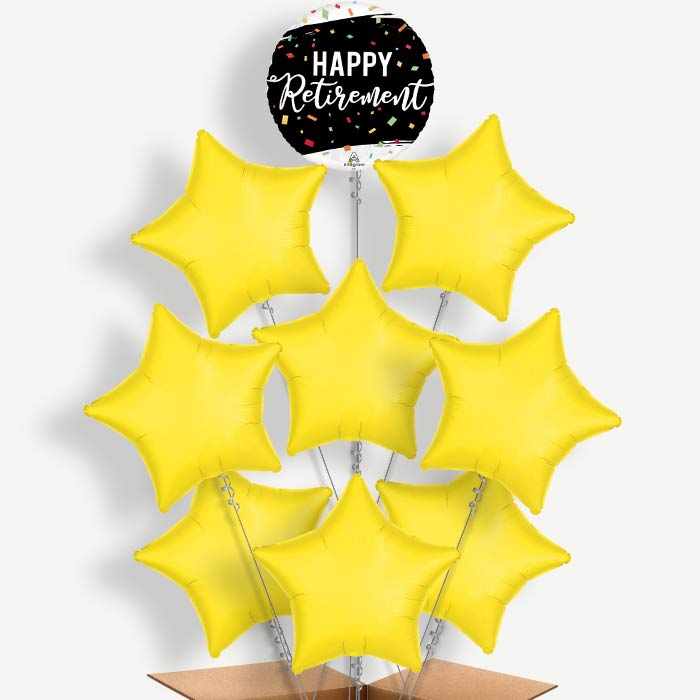 Happy Retirement Dots Helium Balloon Bundle | Party Save Smile